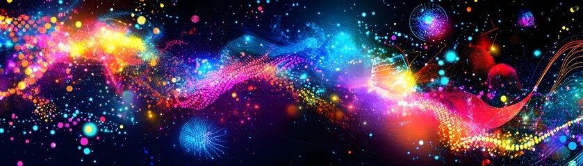 Poster - Colorful abstract design with flowing patterns.