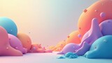 Abstract geometric shapes, pastel hues, minimalist style, subtle, backdrop