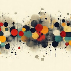 Aufkleber - abstract circles in a watercolor style