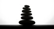 © mr. arsad - siluet style a stack of smooth zen stones balanced on each other with a soft shadow, centered on a clean white background