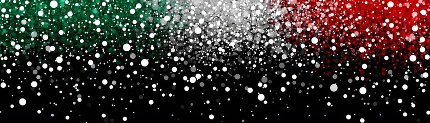 Poster - Abstract design with white speckles on a dark background gradient.