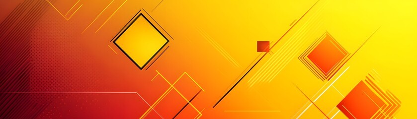 Poster - Abstract geometric design with warm color tones