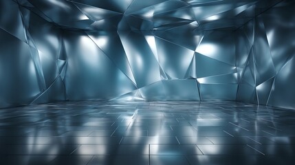 Poster - Room filled with mirrors reflecting light and creating a unique visual experience