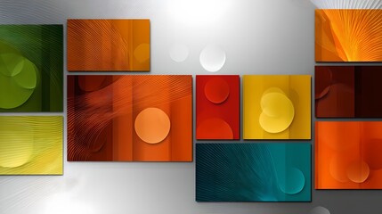 Poster - Vibrant wall displaying an array of colors creating a playful and energetic atmosphere