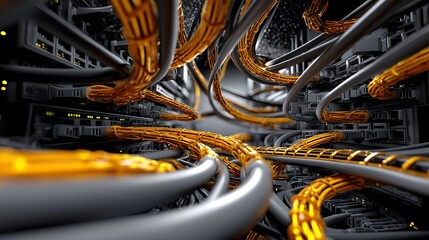 Poster - Intricate and complex network infrastructure design showcasing advanced connectivity systems