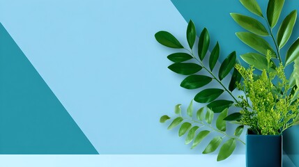 Poster - Elegant indoor plant arranged in a decorative vase enhancing the aesthetic of the room