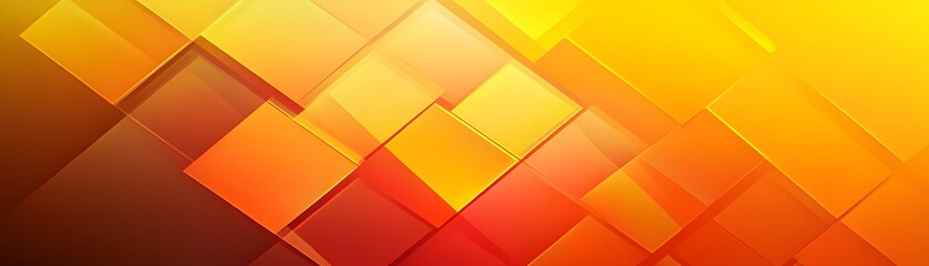 Poster - Geometric pattern of vibrant warm colors.