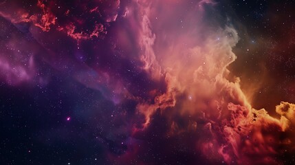 Wall Mural - Abstract Cosmic Nebula Background with Starry Sky and Vibrant Colors