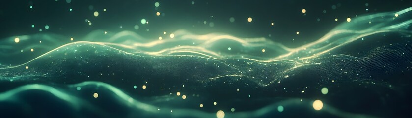 Poster - Abstract ethereal liquid surface display.