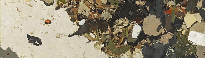 Poster - Abstract textured composition of various shades.