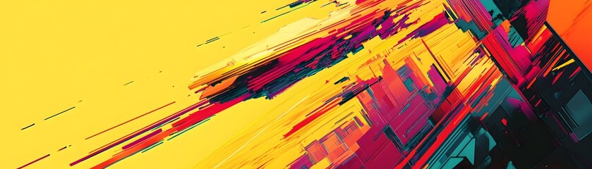 Poster - Dynamic abstract design featuring vibrant colors.