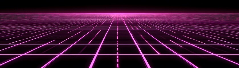 Poster - A vibrant, digital grid of glowing lines.