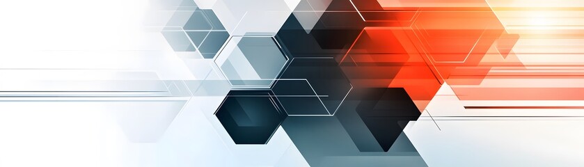 Poster - Abstract geometric shapes design with dynamic lines.