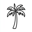 © afterfast - Simple line drawing of a palm tree (1)