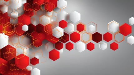 Poster - Abstract red and white background designed to transform powerpoint presentations creatively