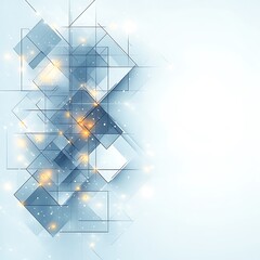 Poster - Abstract geometric design with glowing elements (1)
