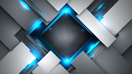 Poster - Elegant blue and white abstract background featuring a clean and modern aesthetic design