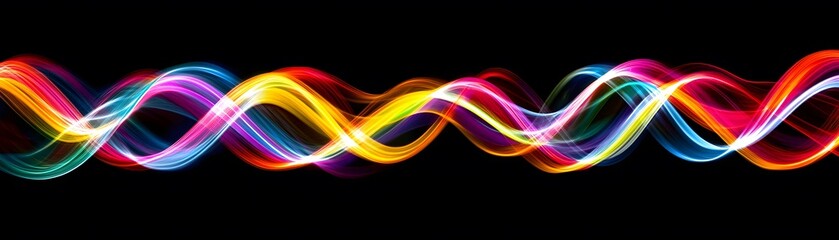 Poster - Abstract design of multicolored, swirling lines.