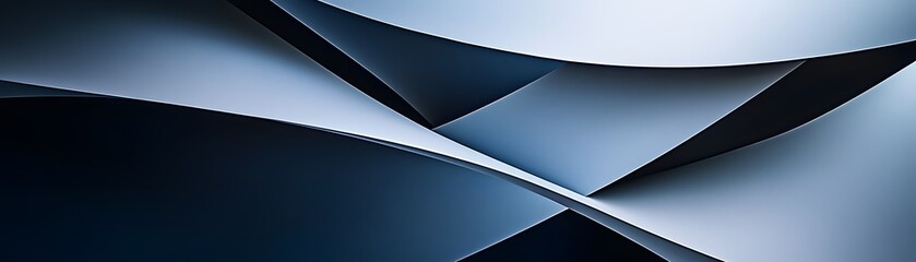 Poster - Abstract design of overlapping, layered shapes.