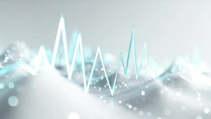 Poster - Digital Pulse: Capturing the essence of life and technology, an ethereal digital pulse surges, its glowing waves dancing across a subtle, textured landscape, symbolizing innovation, and progress.