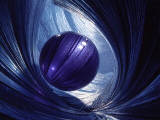 Poster - Intricate design featuring a deep purple sphere.