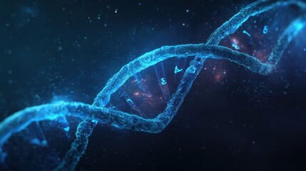 Poster - Complex double helix structure in a science illustration.