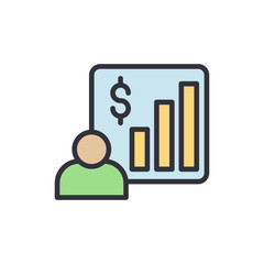 Poster - Depiction Of Business Growth And Analysis With An Ascending Chart
