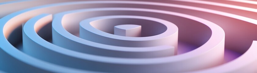 Poster - Abstract spiral design with gentle color transitions.