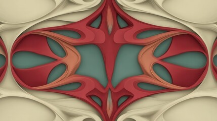 Poster - Intricate, symmetrical design in muted colors.