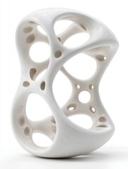Poster - Abstract sculpted form, intricate hollow design.