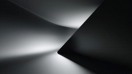 Poster - Abstract grayscale design with light and shadow.