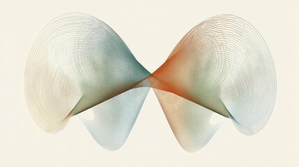 Poster - Abstract symmetrical design with flowing lines and soft color gradients.