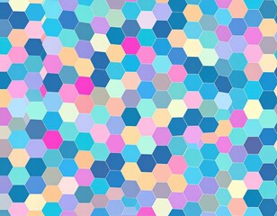 Poster - Abstract Geometric Hexagon Pattern Background