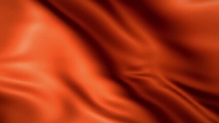 Aufkleber - Flowing Orange Fabric: Abstract Video of Silky, Wavy, and Dynamic Movement