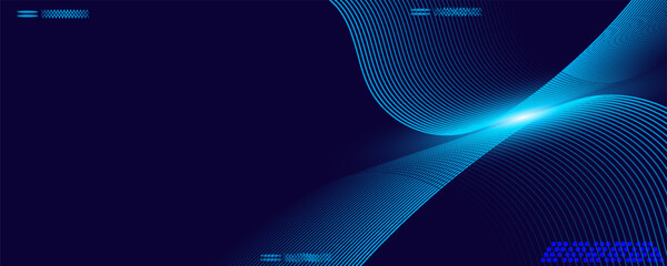 abstract digital design with flowing blue waveforms against a dark background,smooth, curving lines and dotted patterns that create a sense of movement and energy.