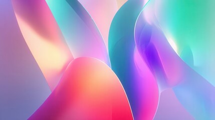 Poster - abstract colorful design with soft, flowing shapes.