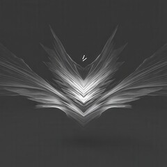 Poster - Abstract symmetrical design with light and dark tones.