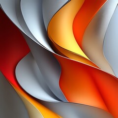 Poster - Abstract swirling paper design in warm tones