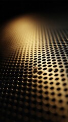 Poster - Close-up view of a metallic perforated panel.