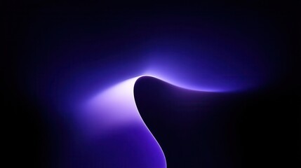 Poster - Dark, swirling abstract form of vibrant violet and indigo hues.