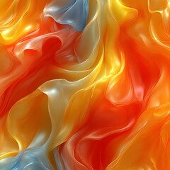 Poster - Abstract vibrant flowing fabric