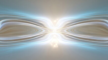 Poster - Symmetrical, light-toned abstract pattern design.