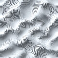 Poster - Abstract wavy layered relief pattern.  A three-dimensional, textured design with soft, undulating lines