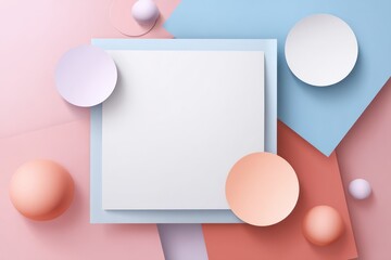 Wall Mural - Cartoon stickers mockup with blank area for adding your custom logo or artwork design.