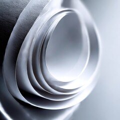 Aufkleber - Abstract Silver Metallic Curves and Shadows, a Modern and Minimalist Design