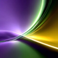 Leinwandbilder - Luminous Convergence: Abstract interplay of light and color creating a dynamic visual effect with flowing shapes.