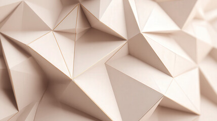 Poster - Abstract Low Poly Triangles in Neutral Tones Creating a Clean and Modern Background for Design Projects