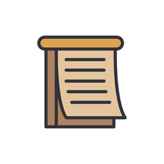 Poster - Conceptual Icon Of Notepad With Lines For Taking Notes And Planning