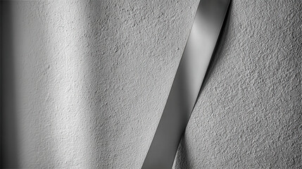 Poster - Soft Focus on Monochrome Wall with Satin Ribbon Details in Elegant Interior Setting