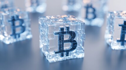Poster - conceptual illustration of blockchain-based anti-corruption engine icon representing transparency an